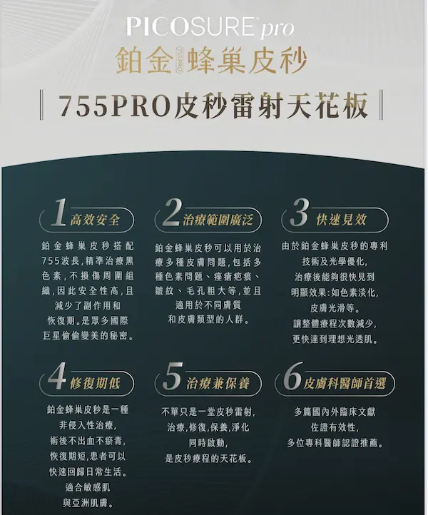 鉑金蜂巢皮秒755PRO