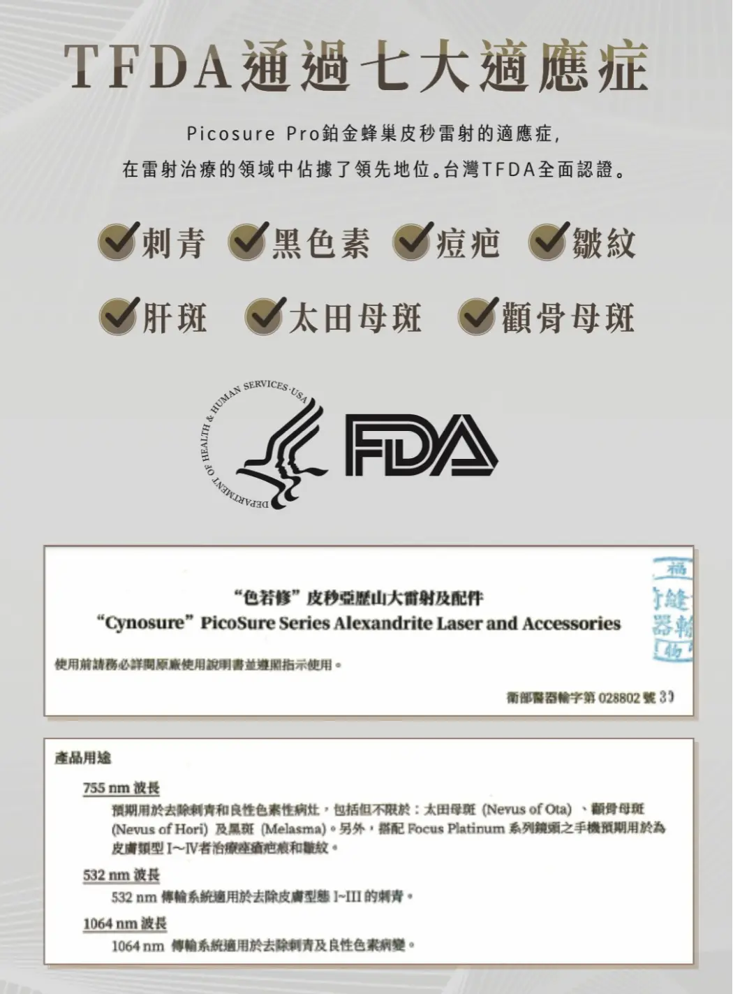 鉑金蜂巢皮秒七大適應症